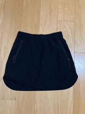 Black Athletic Zip Pocket Skort Firstway